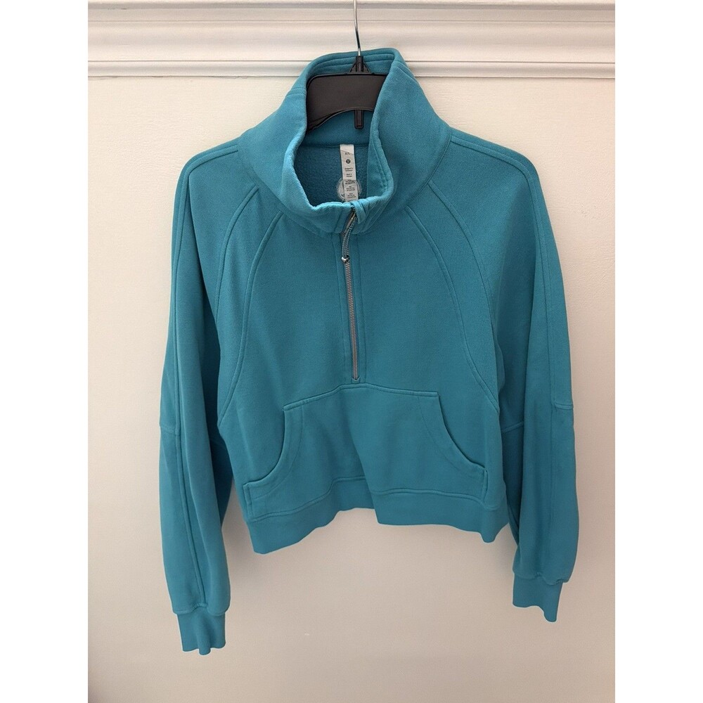 Lululemon Scuba Oversized Funnel Neck M/L Fleece Pullover Teal Lagoon